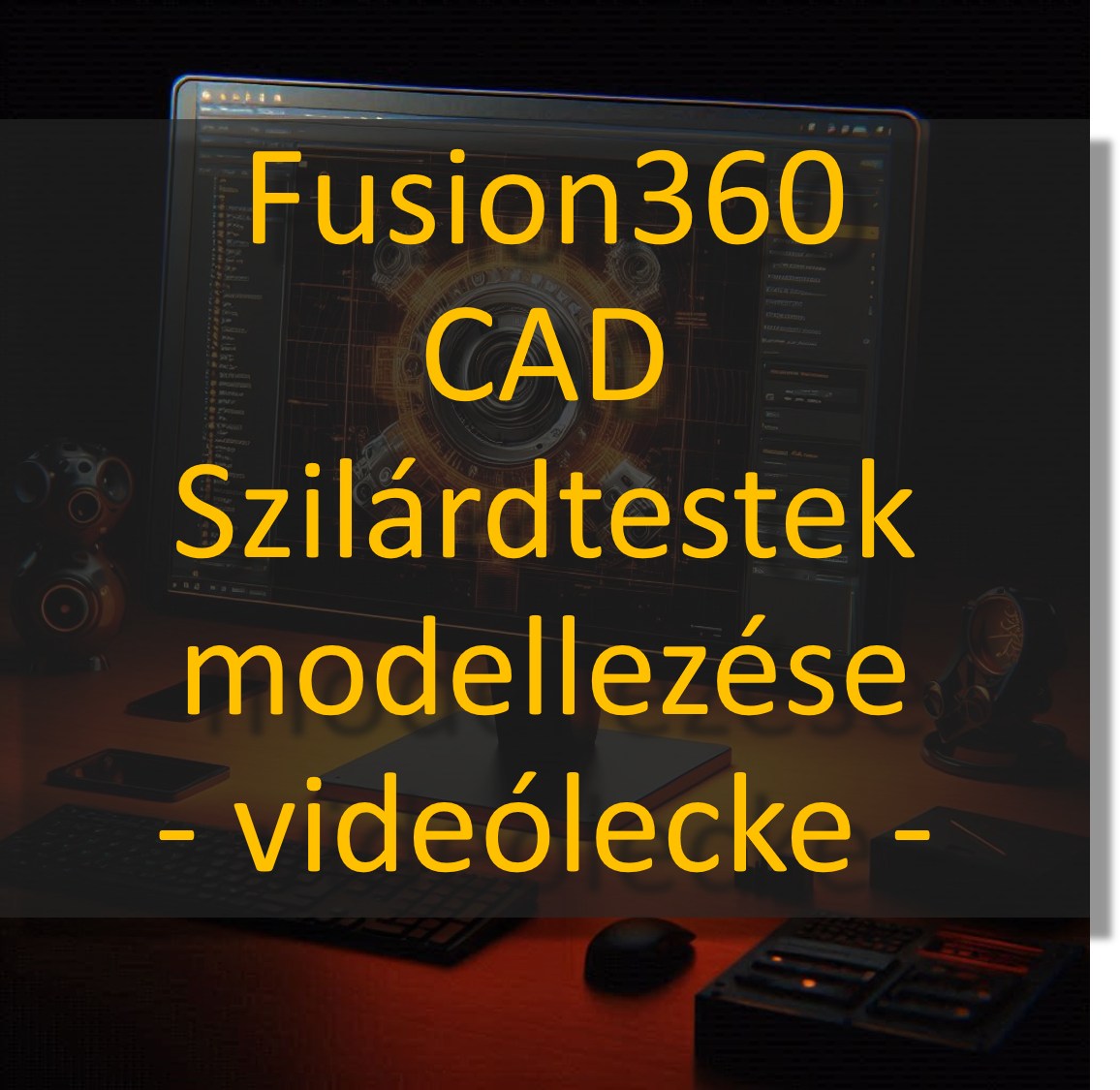 Fusion360 CAD szilárdtestek modellezése videólecke